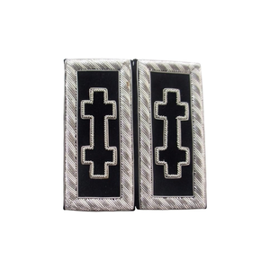 Vente en gros de planches d'épaule des Templiers Croix Broderie de lingots Prix bas Bonne qualité Nouveau style de planches d'épaule OEM - Product Image 6