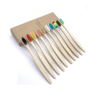 Brosse à dents en bambou manche en bois poli léger Portable accessoire de nettoyage quotidien fait à la main au Vietnam - Product Image 5