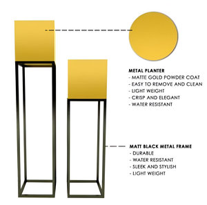 Macetas de Metal de la mejor calidad con soporte para la decoración del hogar y el jardín Macetas con revestimiento en polvo a bajo precio - Product Image 4