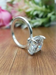 Women's 1ct round Cut VVS Lab Grown Diamond Engagement Wedding Ring 14k/18k Gold Classic Style GIA IGI Certified <b>for</b> Parties - Product Image 5