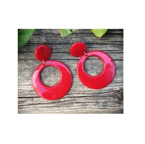 Bijoux fantaisie boucles d'oreilles en résine couleur bleu foncé luxe moderne résine boucle d'oreille pour les femmes fêtes utiliser Offre Spéciale - Product Image 6