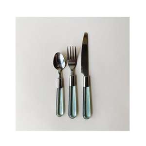 ชุดเครื่องใช้บนโต๊ะอาหารโลหะพร้อมด้ามจับเรซินชุดช้อนส้อมสำหรับร้านอาหารหรืองานแต่งงานช้อนรับประทานอาหารจากอินเดีย - Product Image 1