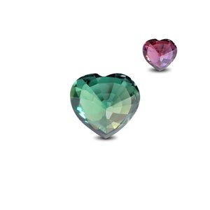 Alexandrite de 0,7 carat, pierre brute facettée bleu/vert rubis, traitée en laboratoire, gemme de cristal de haute qualité, hauteur 8 mm - Product Image 1