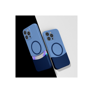 Coque en silicone liquide premium TDOM Double Cover compatible MagSafe pour iPhone 15 Pro Max, coque double élégante en gris - Product Image 2