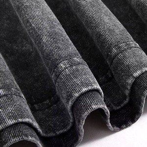 OEM personalizado de los hombres de peso pesado de gran tamaño de algodón/Bambú de secado rápido transpirable cuello redondo de punto largo camiseta sólida - Product Image 3