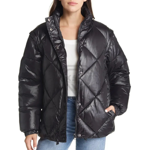 Chaqueta de Invierno para Mujer, Chaqueta Acolchada Mediana, Abrigo Acolchado Cálido, Prenda Exterior Acolchada Moderna, Estilo Casual Moderno - Product Image 1