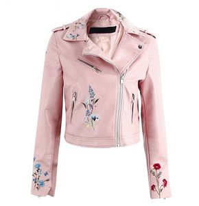 Chaqueta de Cuero de Oveja Genuino Personalizada para Mujer con Bordado, Personalización de Logotipo, Decoración de Perlas y Tejido - Product Image 1