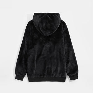 เสื้อฮู้ดสวมหัวผ้าฟลีซของผู้ชายเสื้อสเวตเชิ้ตมีฮู้ดแบบฤดูหนาวพิมพ์ลายสกรีน - Product Image 5