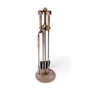 Juego de herramientas compactas de hierro con diseño eficiente y forma clásica, adecuadas para chimeneas pequeñas o espacios reducidos - Product Image 3