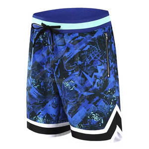 Short de basket-ball en maille de sublimation de polyester pour hommes de logo personnalisé de grande taille 6XL avec décoration de motif fabriqué sur commande - Product Image 2
