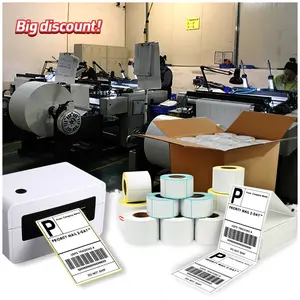 Three proof 100x150 direct thermal labels, customize barcode label sticker rolls A6 shipping label