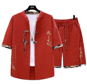 Ensemble décontracté et ample pour homme - Vêtements de plage d'été - Ensemble chemise et short en coton 2 pièces pour homme - Fabricant de vêtements d'été - Product Image 2
