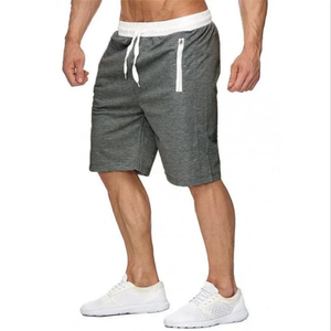 Pantalones cortos de playa de verano estilo callejero para hombre, pantalones deportivos con bolsillo con cremallera, cordón sólido, pantalones de gimnasio, pantalones de chándal de entrenamiento, ajuste holgado - Product Image 4