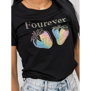 เสื้อยืดครอปท็อปผู้หญิง ผ้าเจอร์ซีย์ระบายอากาศดี คอผูกโบว์ ทรงเข้ารูป ผ้าตาข่ายคอตตอน โอเวอร์ไซส์ สีดำ ไซส์ XS-XXL - Product Image 4