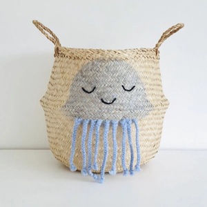 Vietnam Seagrass Storage <b>Basket</b> Eco-Friendly with Carry Handles for Decorative Storage Wholesale for Export - Product Image 6