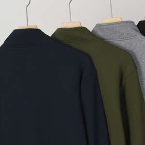 Vente en gros de sweat-shirts à capuche pour hommes en coton 100% avec broderie de marque, style ample, demi-zip, confortable, pour l'extérieur, avec motif 3D - Product Image 6