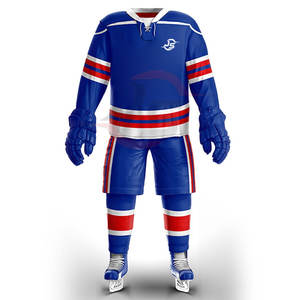 Ensemble d'uniformes de hockey sur glace 100% polyester sur mesure Meilleur prix Ensemble de haute qualité - Product Image 1