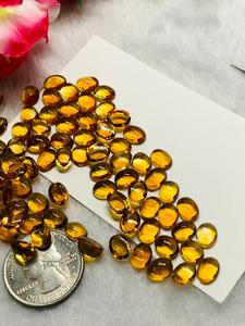 Véritable Citrine Cabochon 10x8mm à 16x12mm Lisse Polie Loose Citrine Forme Ovale Gemme Pour Faire des Bijoux - Product Image 5