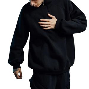 Sudadera con Capucha de Forro Polar Grueso con Media Cremallera, Sudadera Cálida, Ropa Urbana, Calidad Premium, Tejido Suave, Uso Diario, Proveedor de Logotipos Personalizados - Product Image 1