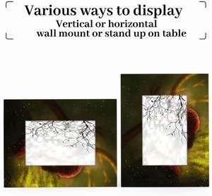 Lindo Panda rojo 5x7 marco de fotos para el hogar dormitorio sala de estar Panda marco de fotos de madera para exhibición de escritorio o decoración de pared - Product Image 4