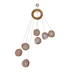 Campanas de Viento de Alta Calidad con Rodajas de Ágata Marrón, Geoda, Decoración Navideña, Artesanía, Rodajas de Ágata Coloridas para el Hogar - Product Image 3