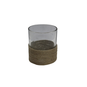 Modern Design Classic <b>Decorative</b> Glass Votive <b>Jar</b> Brown Color with Embossed Iron Home Christmas Party Tabletop Wholesale Bulk - Product Image 6