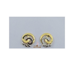 <b>Tops</b> Piercing 22K Yellow Gold Women <b>Earrings</b> Designed As Solid Casual Wear Stud <b>Ear</b> Ring Offering Elegant Minimalist Style - Product Image 1