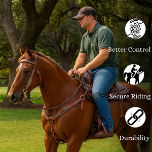 Juego de cuello de pecho de brida ajustable y duradero de estilo occidental más vendido para caballo disponible a precio mayorista - Product Image 3