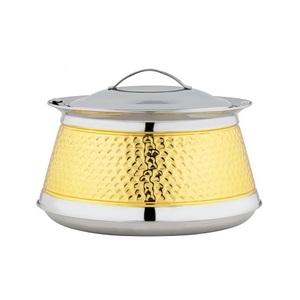 Pot chaud de service de luxe d'acier inoxydable de conception avec des poignées en métal d'or - Product Image 6