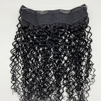 2025 Fil invisible pour extensions de cheveux 100% naturels Remy vierges européens, à clipser, double trame machine, style ligne de pêche chaude No