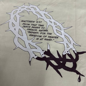 เสื้อยืดคอกลมคอเต่าสำหรับผู้ชายทรงโอเวอร์ไซส์280กรัมคอลูกเรือถักแบบแข็งดีไซน์ลายพิมพ์ DTG - Product Image 4