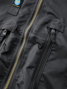 Chaqueta Bomber Negra de Satén para Hombre con Parche de la Bandera de EE. UU., Estilo Retro, Ligera, Cortavientos, Transpirable, Ropa de Calle, Chaquetas de Moda para Hombre - Product Image 6