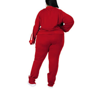 Chándal informal de talla grande para mujer de alta calidad, traje de dos piezas, ropa de invierno, chándales para mujer a la venta en línea - Product Image 2