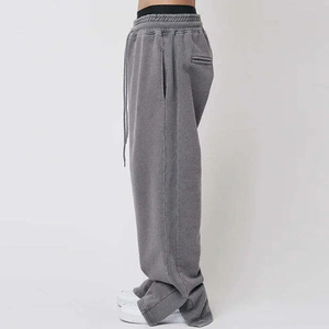 <b>Men's</b> Streetwear <b>Baggy</b> Sweatpants Custom Logo <b>Men</b> Vintage Acid Washed Wide Leg Flare Sweatpants For <b>Men</b> Made In Pakistan - Product Image 2