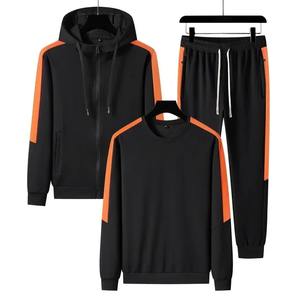 Usine Design Personnalisé Hiver Hommes 100% Coton Coupe-Vent Respirant Plus La Taille Survêtement Sport Survêtement Jogger Hoodies Ensemble - Product Image 5