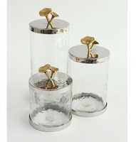 Pot de conservation en verre moderne avec couvercle métallique, capacité 501 ml, préservation de la fraîcheur, design minimaliste pour le stockage alimentaire et les tables à manger