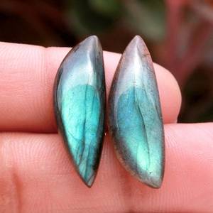 Natural <b>Fire</b> Labradorite Spectrolite Loose Cabochon Gemstone Handmade Wire Wrap Jewelry Making Lot Dangler Drop <b>Matching</b> Pair - Product Image 2