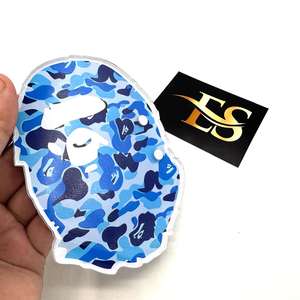 Tuile à cils Blue Bape, tuile de beauté, impression de logo personnalisée, tuile à cils en acrylique durable, outil de beauté, service OEM - Product Image 4