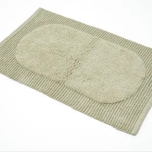 Handmade algodão moderno Bathmat com forma única Vieira para banheiros elegantes
