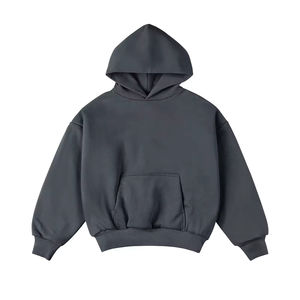 Sweats à capuche 100% coton surdimensionné unisexe pas cher couleur unie hommes 500gsm grande taille pulls à capuche avec imprimé personnalisé OEM ODM sweat à capuche - Product Image 5