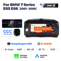 MEKEDE Navigation Car DVD Multimedia Player Auto Radio audio pour BMW Série 7 E65 8.8 pouces