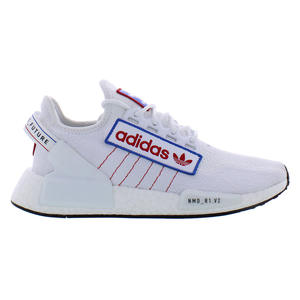 Chaussures Adidas NMD R1.V2 pour hommes Couleur : Blanc nu/Écarlate/Bleu 100% authentiques - Product Image 1