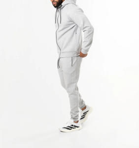 Conjunto Deportivo Personalizado al por Mayor para Hombre, Sudadera con Capucha y Cremallera y Pantalones Jogger de Felpa Premium, Ropa Deportiva Informal para Hombre - Product Image 3