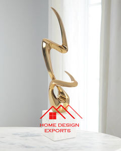 Sculpture en marbre décorative pour le dessus de table, décoration de bureau, forme ronde, sculpture en granit, ton marbre naturel - Product Image 1