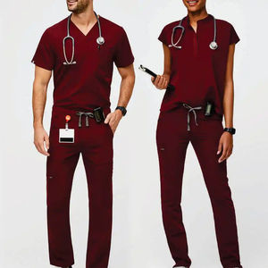 Uniformes hospitaliers d'été Vente en gros de blouses médicales pour hommes Couleur verte Personnel hospitalier Gommages de luxe pour unisexe OEM Hommes Infirmières - Product Image 1