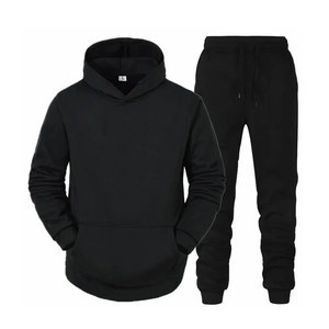 Tenue de jogging 100% coton entièrement personnalisée, coupe normale, polaire technique, vêtements de sport unis, survêtement surdimensionné pour hommes - Product Image 3