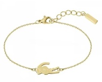 Bracelet à maillons géométriques en acier inoxydable plaqué or et argent, certifié par une tierce partie, tendance unisexe, modèle unique