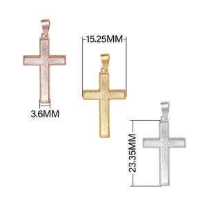 Colgante de Cruz de resina de leche materna de recuerdo 2025, ajuste de bisel trasero sólido, abalorio DIY en blanco para suministro de joyería de memoria - Product Image 2