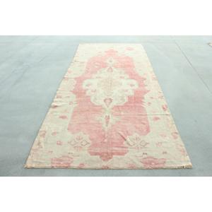 พรมวินเทจขนาด 4.9x11.1 ฟุต พรมตุรกีขนาดใหญ่ พรมลายสัตว์สีชมพูเบจ - Product Image 1