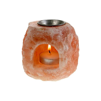 Brûleur d'huiles essentielles en sel de l'Himalaya, petite grotte, aromathérapie naturelle, lumière thérapeutique, massage corporel, sel Numkyne EPISURG 5x6 pouces double